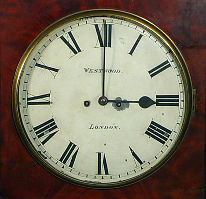 Large mahogany bracket clock by Westwood of London, ca. 1830