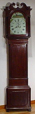Welsh inlaid mahogany longcase clock